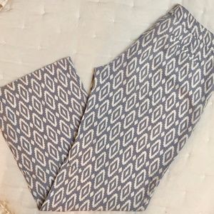 Linen Chambray Aztec Printed Pant Trouser